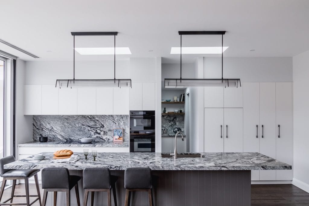 kitchen with stone